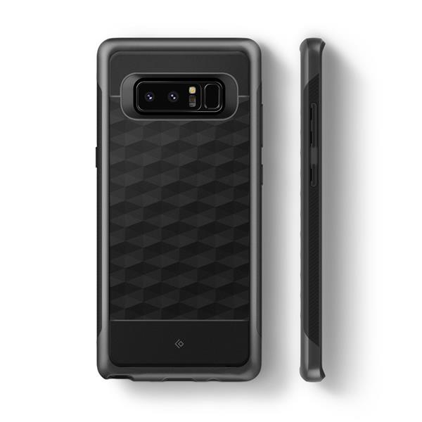 Grote foto note 8 caseology parallax series shock proof tpu grip case black telecommunicatie mobieltjes