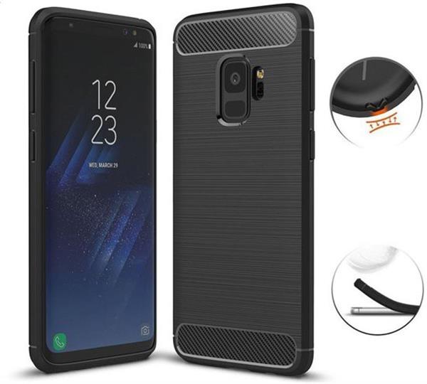 Grote foto premium drphone shock proof geborsteld carbon print samsung galaxy s9 case luxe tpu hoes telecommunicatie mobieltjes