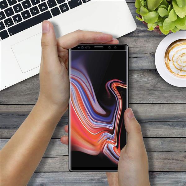 Grote foto drphone note 9 glas 4d volledige glazen dekking full coverage curved edge frame tempered glass zwart telecommunicatie mobieltjes