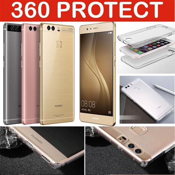 Grote foto huawei p8 dual tpu case 360 graden cover 2 in 1 transparant telecommunicatie mobieltjes