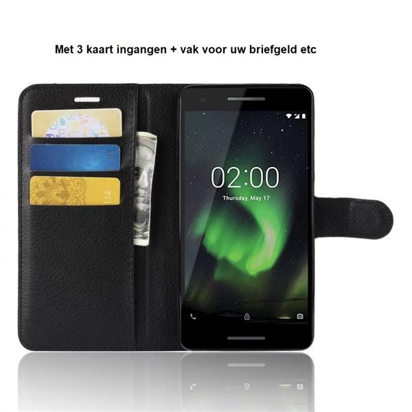 Grote foto drphone nokia 2.1 flipcover bookcase luxe booktype pu lederen portemonnee case wallet case met telecommunicatie mobieltjes