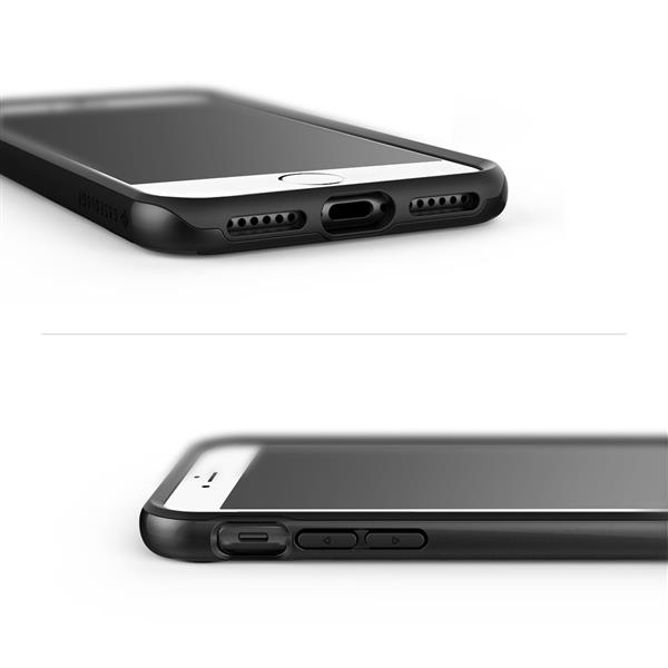 Grote foto caseology parallax series shock proof grip case iphone 7 8 black black screenprotector telecommunicatie mobieltjes