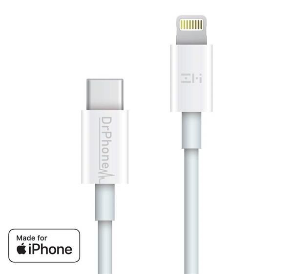 Grote foto drphone z series mfi kabel pd 1m 9v ondersteuning fast charging iphone ipad kabel usb c n telecommunicatie opladers en autoladers