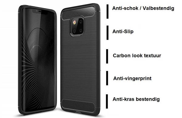 Grote foto drphone mate 20 pro hoesje geborsteld tpu case ultimate drop proof siliconen case carbon fiber telecommunicatie mobieltjes