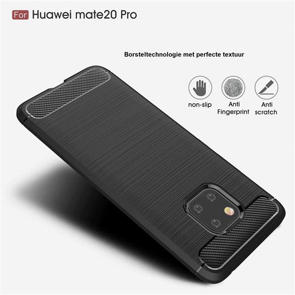 Grote foto drphone mate 20 pro hoesje geborsteld tpu case ultimate drop proof siliconen case carbon fiber telecommunicatie mobieltjes