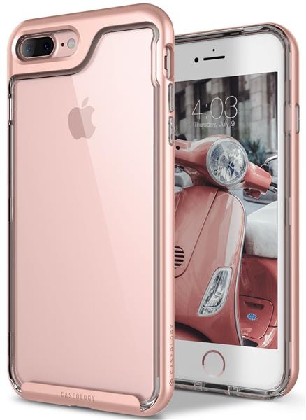 Grote foto caseology skyfall series shock proof grip case iphone 8 7 plus rose gold screenprotector telecommunicatie mobieltjes