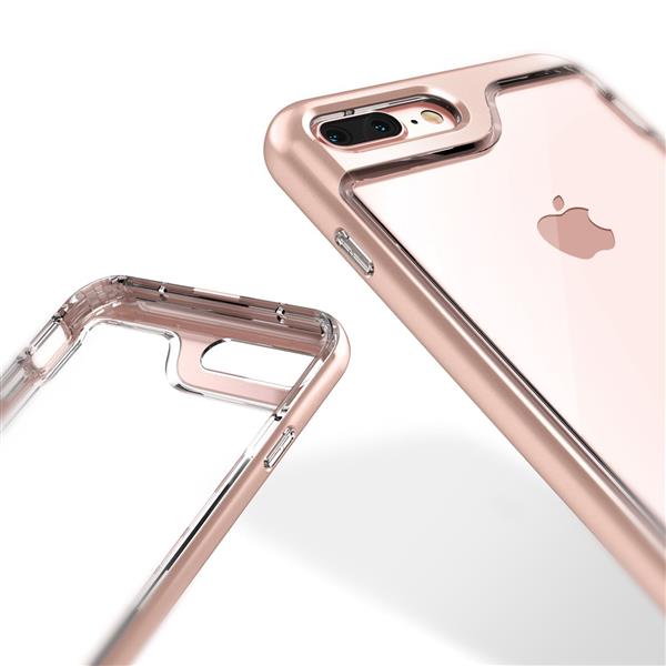 Grote foto caseology skyfall series shock proof grip case iphone 8 7 plus rose gold screenprotector telecommunicatie mobieltjes