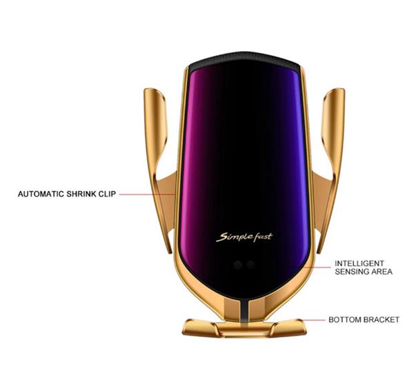 Grote foto drphone smart sensor v2 autohouder draadloze qi oplader infrarood 360 graden rotatie drphone telecommunicatie opladers en autoladers