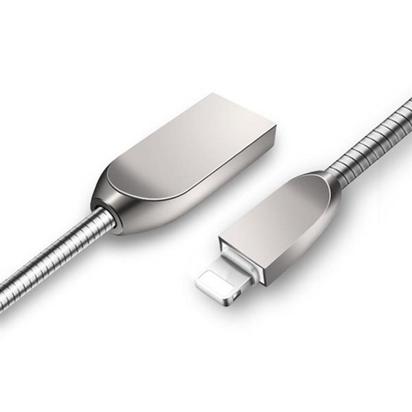 Grote foto drphone metalen zinc lightning usb kabel 5v 2.4a 1.5x sneller laden versterkte draadhardheid telecommunicatie opladers en autoladers