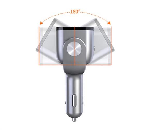 Grote foto drphone car5 90w autolader 2x sigarettenplug snellader 2x usb 3.0 oplaadpoort met led zwar telecommunicatie opladers en autoladers