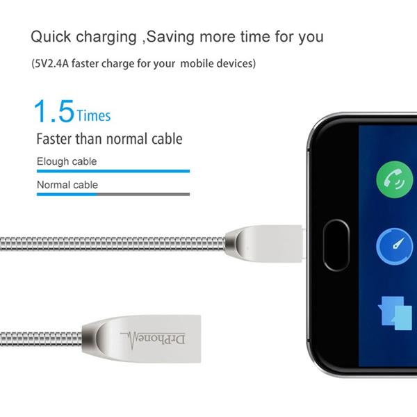 Grote foto drphone durable pro metalen micro usb oplaadkabel adapter voor micro usb aansluiting tablet telecommunicatie opladers en autoladers