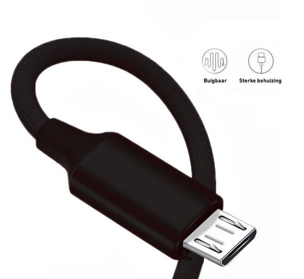 Grote foto drphone kevlar pro 2 meter tpe micro usb kabel 2 poorten thuislader voor apparaten met micro telecommunicatie opladers en autoladers
