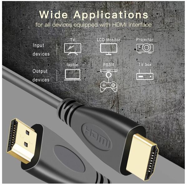 Grote foto drphone hi speed hdmi naar hdmi kabel 4k ultra hd 5 meter 1.4v hoge snelheid goud verguld telecommunicatie opladers en autoladers