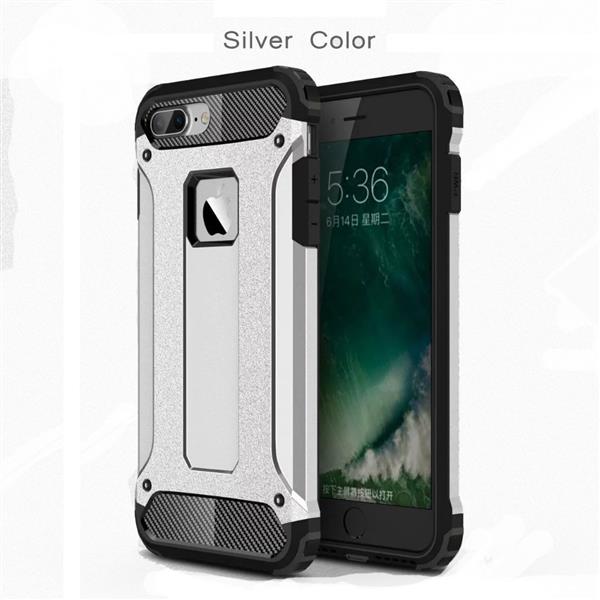 Grote foto iphone 7 plus slim armor hybrid tpu case zilver telecommunicatie mobieltjes