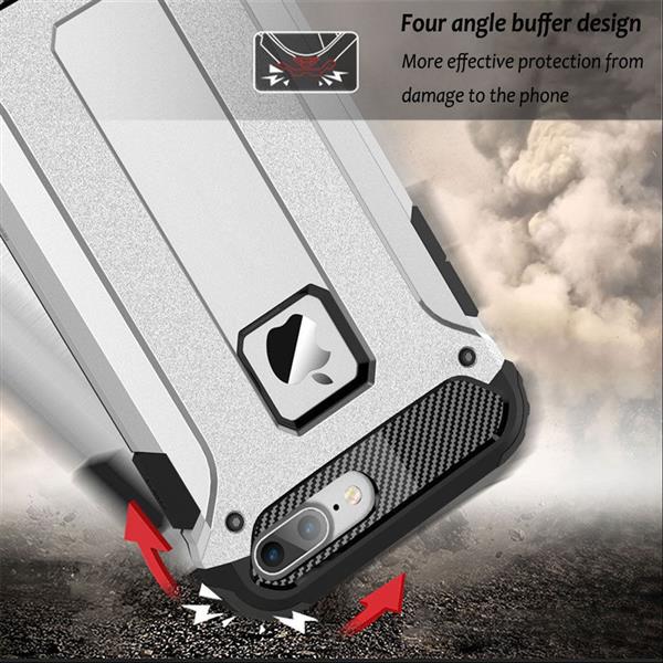 Grote foto iphone 7 plus slim armor hybrid tpu case zilver telecommunicatie mobieltjes