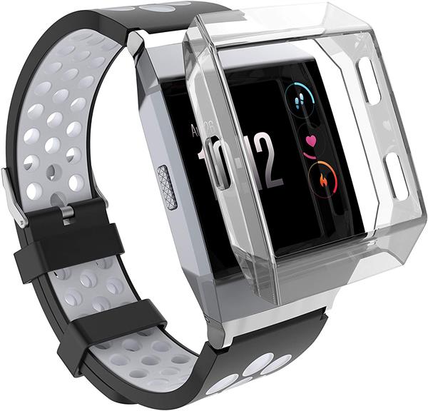 Grote foto drphone fitbit ionic tpu case beschermhoes schokbestendig grijs kleding dames horloges