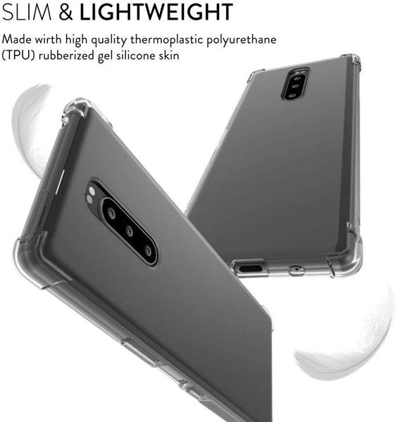 Grote foto drphone xz4 tpu hoesje siliconen bumper case met verstevigde randen transparant telecommunicatie mobieltjes