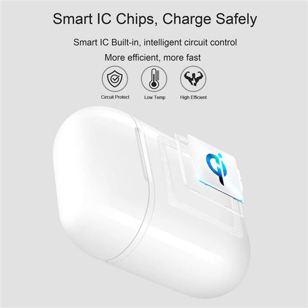 Grote foto drphone airpods draadloze oplaadhoes wireless beschermhoes geschikt voor elke qi draadloze oplad telecommunicatie opladers en autoladers