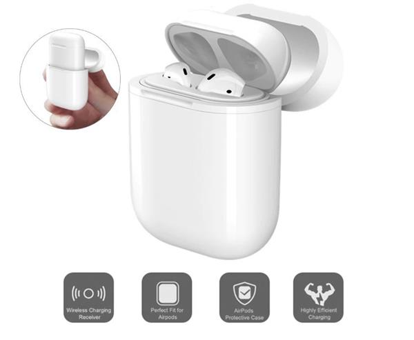 Grote foto drphone airpods draadloze oplaadhoes wireless beschermhoes geschikt voor elke qi draadloze oplad telecommunicatie opladers en autoladers