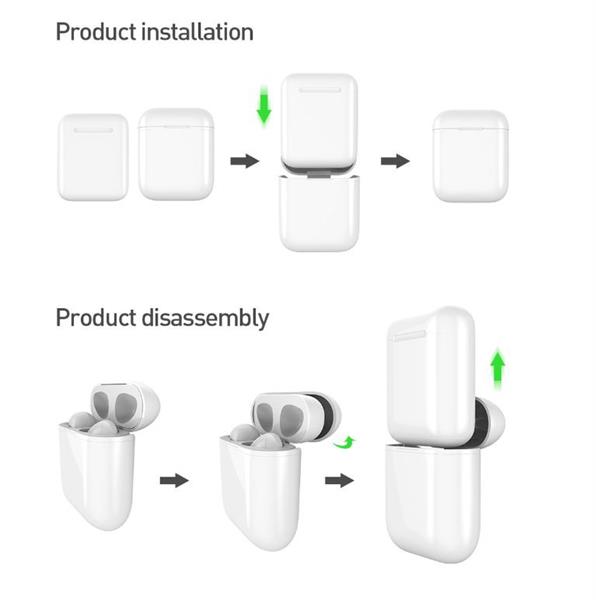 Grote foto drphone airpods draadloze oplaadhoes wireless beschermhoes geschikt voor elke qi draadloze oplad telecommunicatie opladers en autoladers