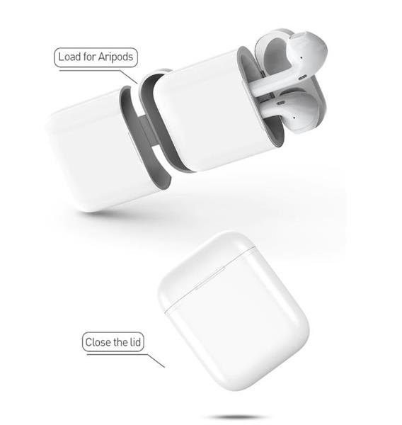 Grote foto drphone airpods draadloze oplaadhoes wireless beschermhoes geschikt voor elke qi draadloze oplad telecommunicatie opladers en autoladers