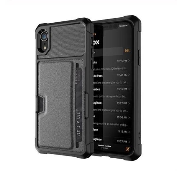 Grote foto drphone iphone xr tpu kaarthouder armor case met verstevigde hoeken magnetische autohouder onders telecommunicatie mobieltjes