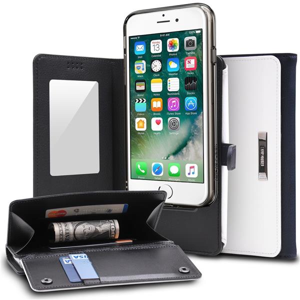 Grote foto rearth wallet portemonnee case ringke iphone 7 plus wit blauw telecommunicatie mobieltjes