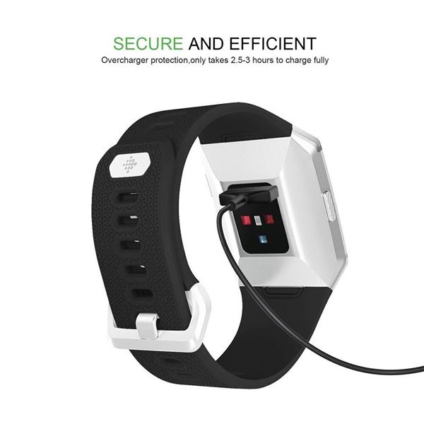 Grote foto drphone ion3 1 meter fitbit ionic magnetisch usb oplaad kabel charger lader adapter zwart telecommunicatie opladers en autoladers