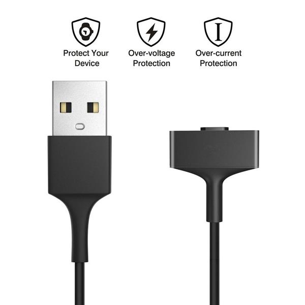 Grote foto drphone ion3 1 meter fitbit ionic magnetisch usb oplaad kabel charger lader adapter zwart telecommunicatie opladers en autoladers