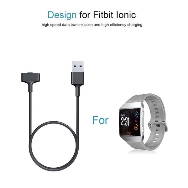 Grote foto drphone ion3 1 meter fitbit ionic magnetisch usb oplaad kabel charger lader adapter zwart telecommunicatie opladers en autoladers