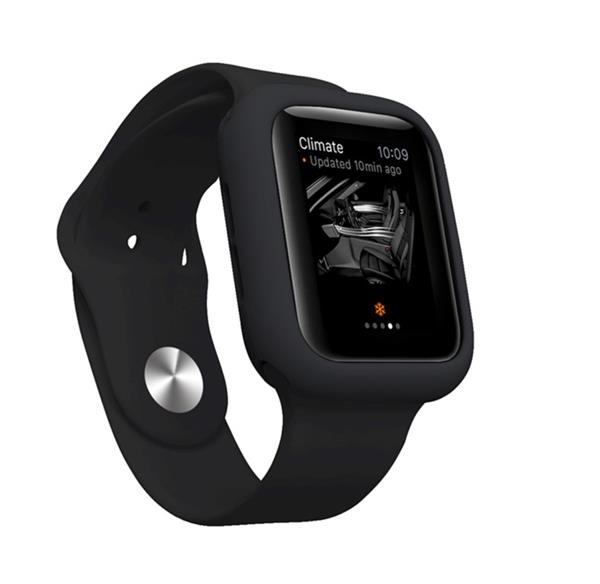 Grote foto drphone fc2 40mm case kras en schokbestendig tpu hoesje geschikt voor apple watch 40mm zwart kleding dames horloges