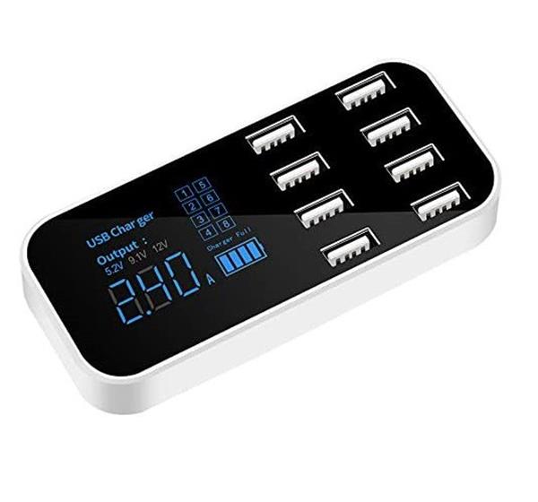 Grote foto drphone atl1 8 poorten usb autolader led digitaal display ic veilligheidsbescherming snel opla telecommunicatie opladers en autoladers