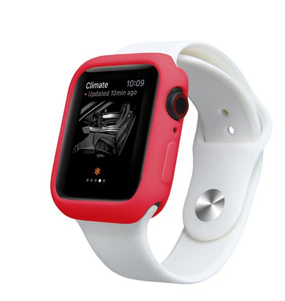 Grote foto drphone fc2 38mm case kras en schokbestendig tpu hoesje geschikt voor apple watch 38mm rood kleding dames horloges