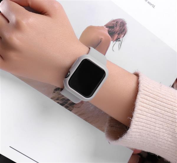 Grote foto drphone fc2 38mm case kras en schokbestendig tpu hoesje geschikt voor apple watch 38mm grijs kleding dames horloges