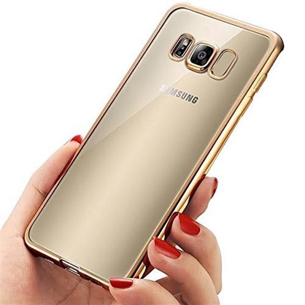 Grote foto samsung galaxy s8 plus electro shine tpu gel case goud telecommunicatie mobieltjes