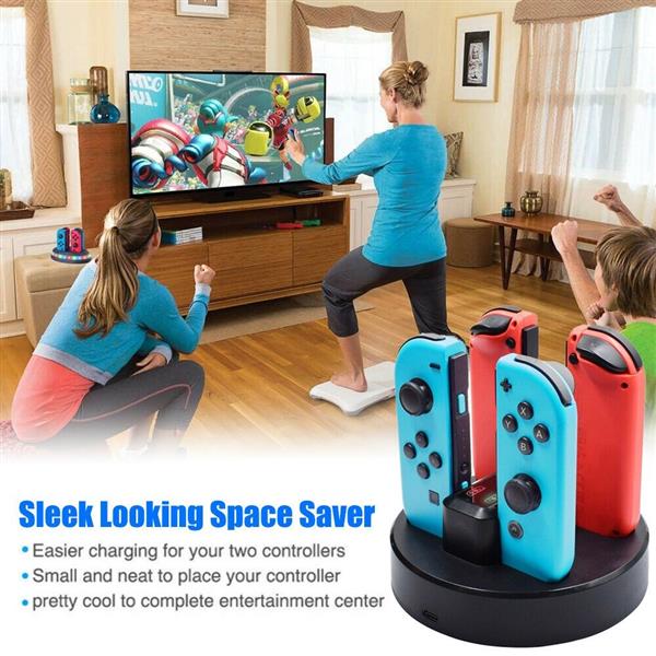 Grote foto drphone nsjcd02 joystick oplaad dock oplaadstation 4 joysticks led indicator geschikt voor n telecommunicatie opladers en autoladers