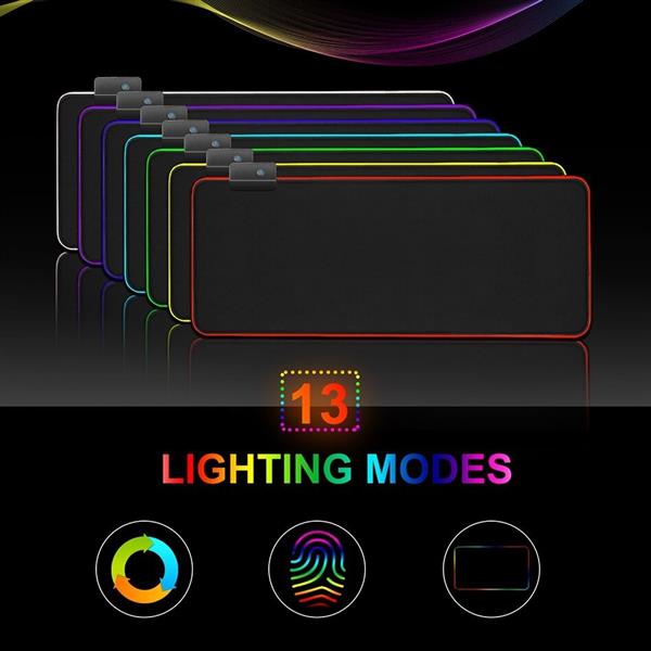 Grote foto drphone qwr muismat 300x800x4mm muismat rgb led verlichting gaming anti slip waterproof computers en software overige computers en software