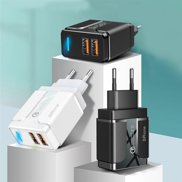 Grote foto drphone ps5 y 2x 2 meter kabel usb c oplaadkabel 18w dubbele qualcom 3.0 quick charge adap telecommunicatie opladers en autoladers