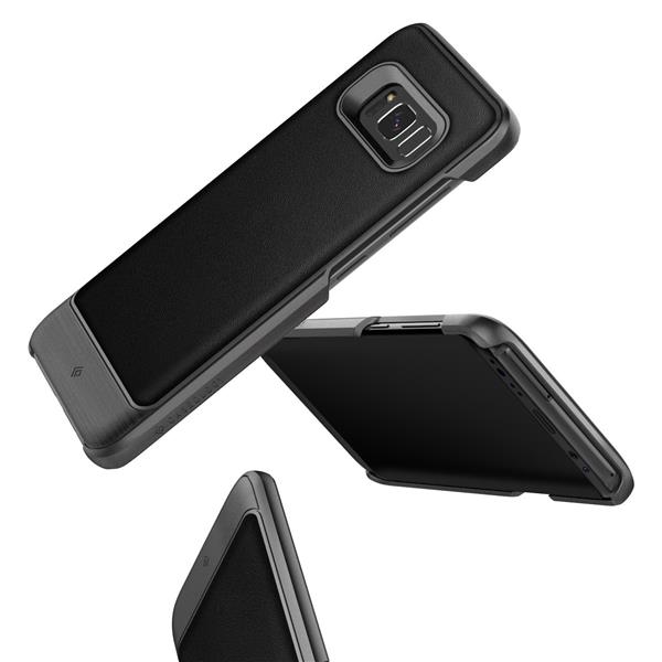 Grote foto s8 plus caseology fairmont series shock proof pu lederen tpu case black telecommunicatie mobieltjes