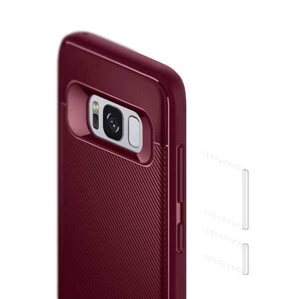 Grote foto s8 caseology vault ii series tpu shock proof case burgundy red telecommunicatie mobieltjes