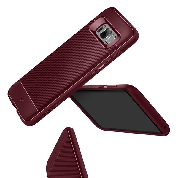 Grote foto s8 caseology vault ii series tpu shock proof case burgundy red telecommunicatie mobieltjes