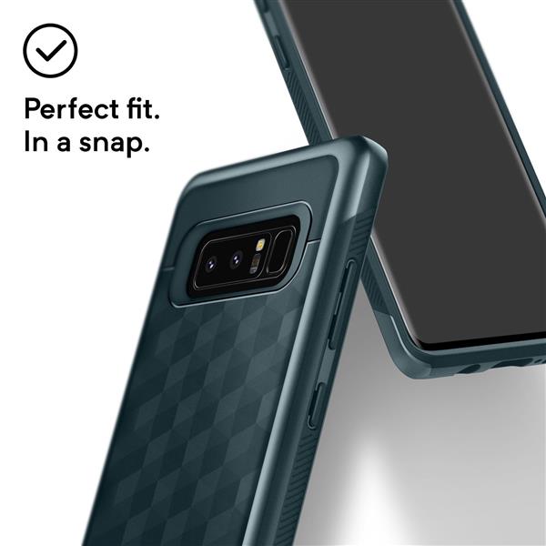 Grote foto note 8 caseology parallax series shock proof tpu grip case aqua green telecommunicatie mobieltjes