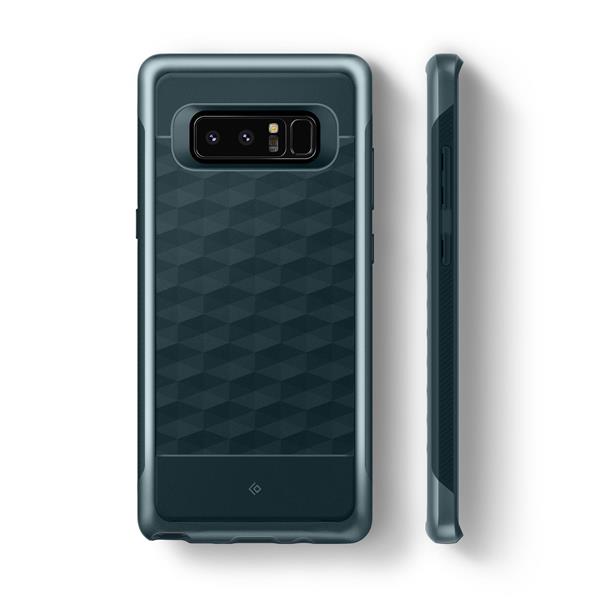 Grote foto note 8 caseology parallax series shock proof tpu grip case aqua green telecommunicatie mobieltjes