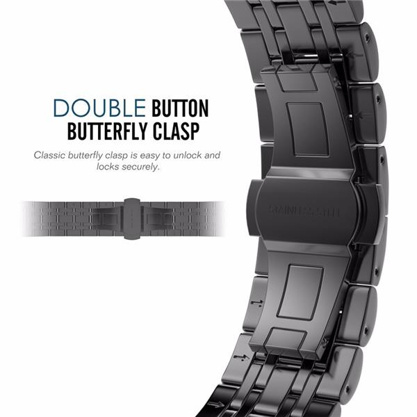Grote foto drphone 7 kralen horlogeband rvs roestvrij stalen armband geschikt voor ios smartwatch 38 40 4 kleding dames horloges