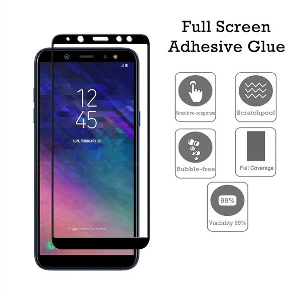 Grote foto drphone samsung a6 2018 glas 4d volledige glazen dekking full coverage curved edge frame tempered gl telecommunicatie mobieltjes