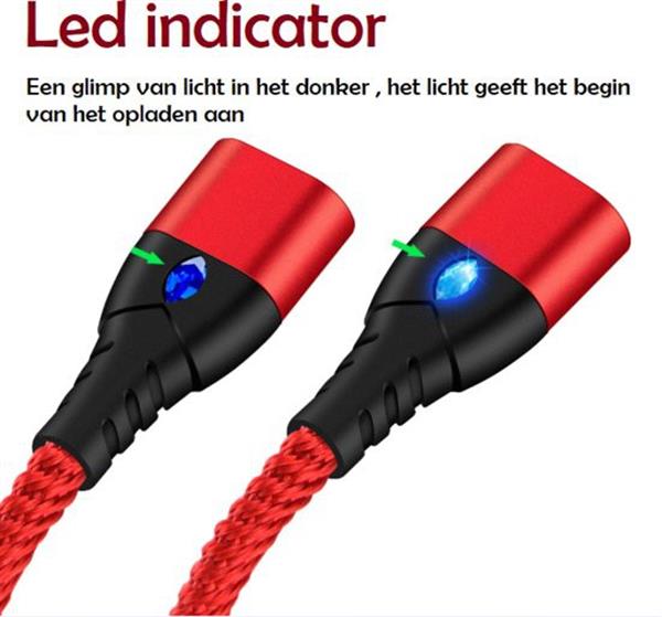 Grote foto drphone echo series 2 meter magnetische micro usb 3a oplaadkabel snellader reversible nylon ge telecommunicatie opladers en autoladers