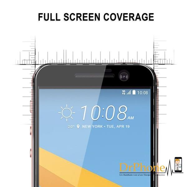 Grote foto drphone htc 10 glas 4d volledige glazen dekking full coverage curved edge frame tempered glass goud telecommunicatie mobieltjes