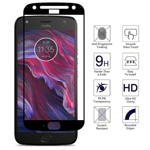 Grote foto drphone moto x4 glas 4d volledige glazen dekking full coverage curved edge frame tempered glass zwar telecommunicatie mobieltjes