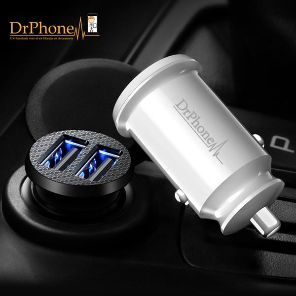 Grote foto drphone invisible 5v 2.4a usb auto oplader 1 meter apple lightning telecommunicatie opladers en autoladers