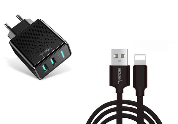 Grote foto drphone kevlar pro 3 meter tpe lightning apple kabel 2 poorten thuislader voor apple iphone telecommunicatie opladers en autoladers